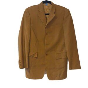 𝅺orvieto sand Notch Lapel Suit Modern slim fit wool linen blazer size 38R